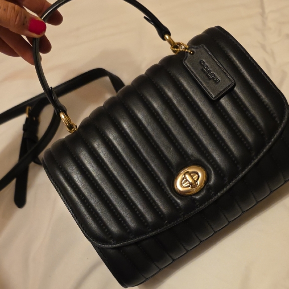 Coach Handbags - Coach Black Quilted Top Handle Shoulder Bag